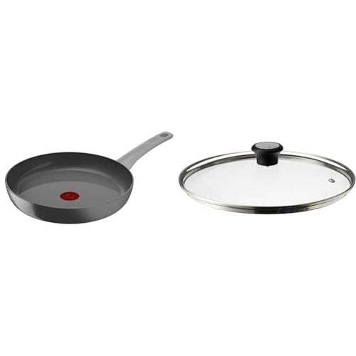 Tefal C42706 Renew On Bratpfanne 28 cm | Keramikversiegelung & Glasdeckel 28 cm, Edelstahlfassung, Spülmaschinenfest, Dampfventil, Thermokunststoffgriff, 28097712 von Tefal