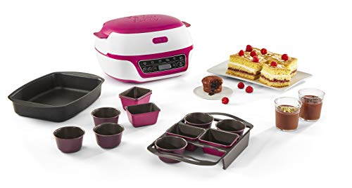 Tefal Cake Factory Délices KD8101 | Kuchenbackautomat | 5 Automatische Programme | Manueller Modus | Rezeptheft | Umfangreiches Zubehör | Gratis App | Kuchen und Süßspeisen | weiß / pink von Tefal