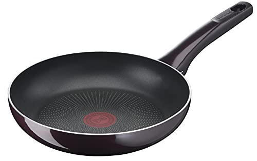 Tefal D52202 Resist Intense Bratpfanne 20 cm | Antihaftversiegelung | Flame Protect | widerstandsfähig | Thermo-Signal | tiefe Form | einfache Reinigung | sicher | Bordeauxrot von Tefal