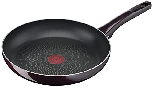 Tefal D52206 Resist Intense Bratpfanne 28 cm | Antihaftversiegelung | Flame Protect | widerstandsfähig | Thermo-Signal | tiefe Form | einfache Reinigung | sicher | Bordeauxrot von Tefal