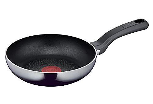 Tefal D52602 Resist Bratpfanne 20 cm | sichere Titanium Antihaftversiegelung | Thermo-Signal Temperaturindikator | leichte Reinigung | Flame Protect-Technologie | Schwarz von Tefal