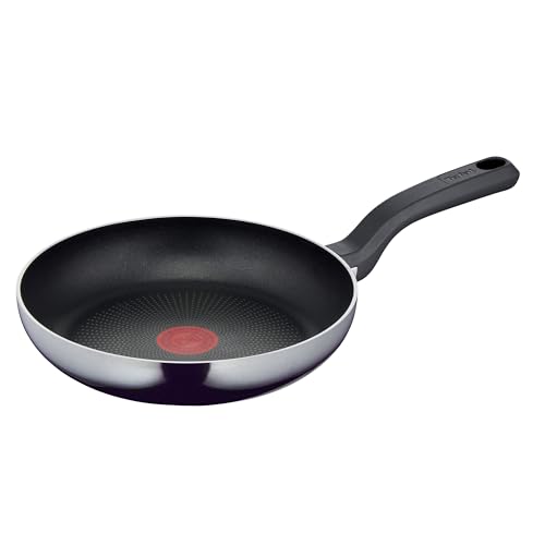 Tefal Resist Bratpfanne 24 cm beschichtet, nicht induktionsgeeignet, Titanium Antihaftversiegelung, Thermo-Signal bei idealer Brattemperatur, leichte Reinigung, Made in France, D52604 von Tefal