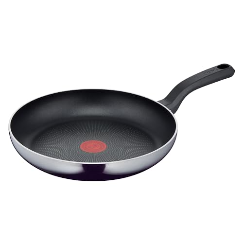 Tefal D52606 Resist Bratpfanne 28 cm | sichere Titanium Antihaftversiegelung | Thermo-Signal Temperaturindikator | leichte Reinigung | Flame Protect-Technologie | Schwarz von Tefal
