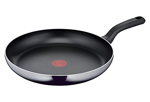 Tefal D52608 Resist Bratpfanne 32 cm | sichere Titanium Antihaftversiegelung | Thermo-Signal Temperaturindikator | leichte Reinigung | Flame Protect-Technologie | Schwarz von Tefal