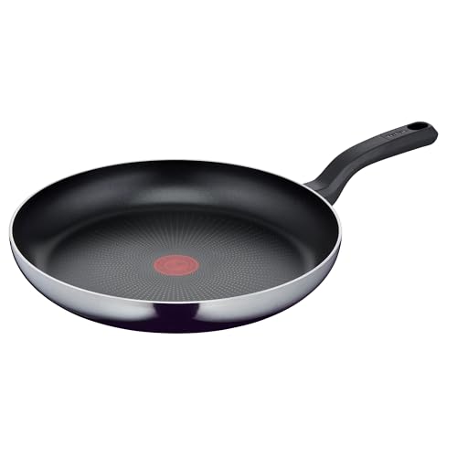 Tefal Resist Bratpfanne 32 cm, sichere Titanium Antihaftversiegelung, nicht induktionsgeeignet,Thermo-Signal Temperaturindikator, leichte Reinigung, für alle Herdarten außer Induktion, D52608 von Tefal