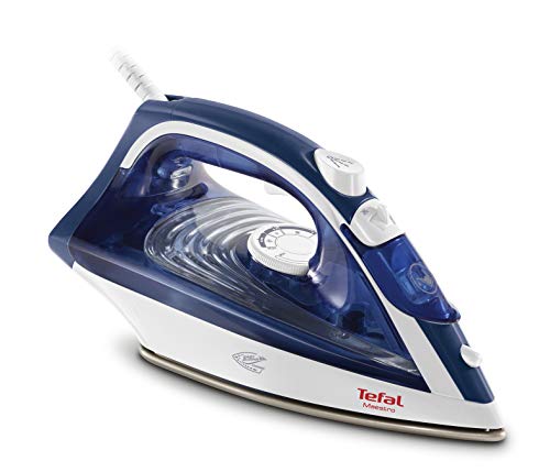Tefal Maestro FV1845 Dampfbügeleisen (Variable Dampfmenge 0-35 g/min., Extra-Dampfstoß 110 g/min., Leichtgleitende Keramik-Bügelsohle, 0,27 Liter), Weiß/Blau von Tefal