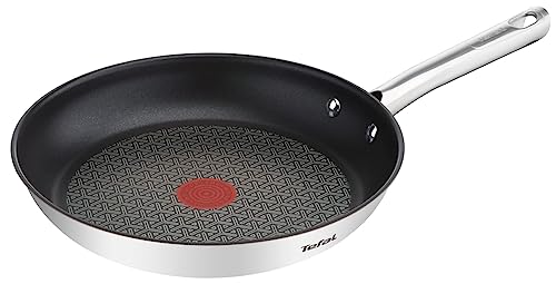 Tefal Duetto Pfanne A70404 | 24 cm | sichere Antihaftversiegelung | Temperaturindikator Thermo-Spot | gesundes Kochen | Edelstahl-Kochgeschirr | Kochen und Anbraten | Induktion von Tefal