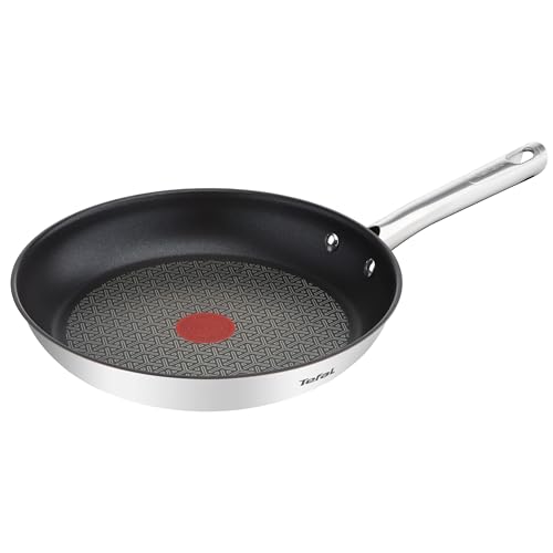 Tefal Duetto Pfanne A70406 |28cm| leichte Reinigung | sichere Antihaftversiegelung| Temperaturindikator Thermo-Spot | gesundes Kochen | Edelstahl-Kochgeschirr; Kochen und Anbraten | Induktionsgeeignet von Tefal