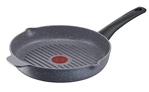 Tefal Natural On Induction G2801902 Grillpfanne, antihaftbeschichtet, 26 cm, Dunkelgrau, 26 cm von Tefal