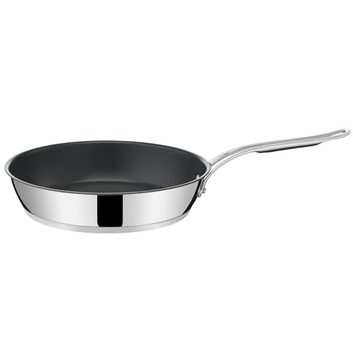 Tefal Jamie Oliver by Cook's Classics Bratpfanne 28 cm, Pfanne Induktion, Antihaftversiegelung, Thermo-Signal bei idealer Brattemperatur, backofenfest, Edelstahlpfanne, genieteter Griff, E3060635 von Tefal