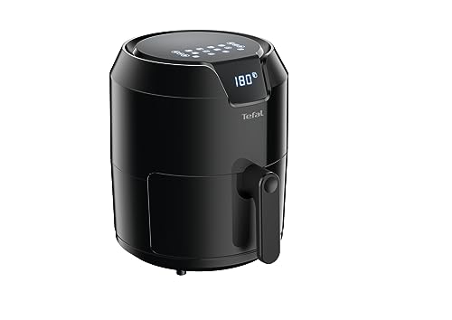 Tefal EY4018 Heißluftfritteuse Easy Fry Precision XL | Air Fryer | 1500 W | 4,2 L für 6 Portionen | 8 automatische Programme | Digitales Display | energiesparend | gesunde Friteuse ohne Öl | Schwarz von Tefal