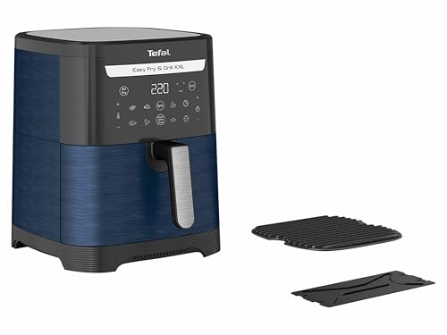 Tefal Easy Fry & Grill XXL Heißluftfritteuse, 6,5 L Fassungsvermögen, 2-in-1 Technologie Heissluftfritteuse & Grill, zeitsparend, 8 automatische Garprogramme, Grill-Technologie, Wanted Blue, EY8014 von Tefal