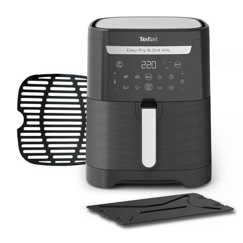 Tefal Easy Fry & Grill XXL 2-in-1 Heißluftfritteuse, Air Fryer + Grill, Flexcook-Einsatz für 2 Speisen gleichzeitig, Friteuse ohne Öl, energiesparend, 8 Programme, EY8018 Heißluftfritteuse XXL von Tefal