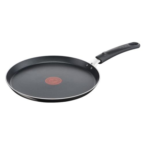 Tefal Poêle à antiadhésive Compatible Tous Feux Sauf Induction Easy Cook & Clean B5541102 Crêpe-Pfanne, 28 cm, antihaftbeschichtet, für alle Herdarten außer Induktion geeignet, Aluminium, N/C von Tefal