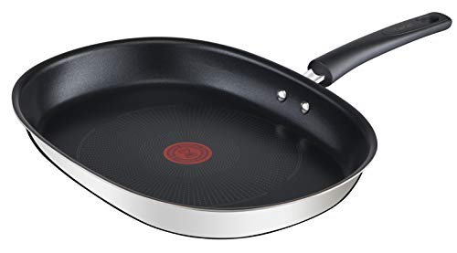 Tefal Emotion E3021204 Fischpfanne, 36 cm, Antihaftbeschichtung, dicker Boden, gleichmäßige Hitzeverteilung, Eleganz, robuster Griff, Induktion, Kochanzeige von Tefal