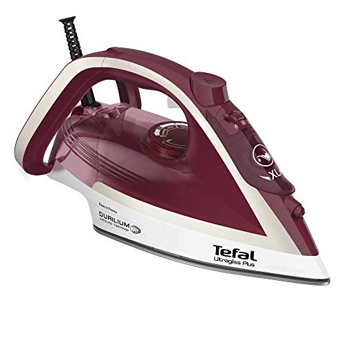 Tefal FV6810 Ultragliss Plus Dampfbügeleisen | 2800 Watt | Dampfstoß: 250 g/Min. | 50 g/Min. Dampfabgabe | Eco Mode | kratzfeste Bügelsohle | Rot/Weiß von Tefal