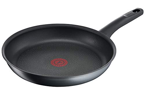 Tefal G12406 Titanium Fusion Bratpfanne 28 cm (Titanium Excellence Antihaft-Versiegelung, Thermo-Spot, Hard Fusion Außenschicht, für alle Herdarten inkl. Induktion geeignet) Schwarz von Tefal