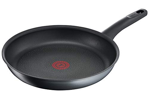 Tefal G12408 Titanium Fusion Bratpfanne 32 cm (Titanium Excellence Antihaft-Versiegelung, Thermo-Spot, Hard Fusion Außenschicht, für alle Herdarten inkl. Induktion geeignet) Schwarz von Tefal