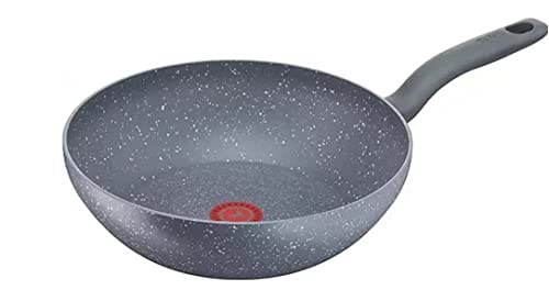 Tefal G13409 Healthy Wokpfanne Induktion 28cm, UVP 69€, Edelstahl Wok Pfanne Antihaft-beschichtet, Spülmaschinenfest, rutschfester Griff, FÜR ALLE HERDARTEN, Grau von Tefal