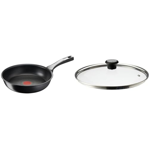 Tefal G25906 Unlimited On Bratpfanne | 28 cm & Glasdeckel 28 cm, Edelstahlfassung, Spülmaschinenfest, Dampfventil, Thermokunststoffgriff, 28097712 von Tefal