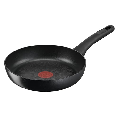 Tefal G28804 Hard Titanium On Bratpfanne 24 cm | Aluminium | unbedenkliche Antihaftversiegelung | Thermo-Signal Temperaturanzeiger | für alle Herdarten geeignet | induktionsgeeignet | Schwarz von Tefal