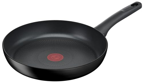 Tefal G28806 Hard Titanium On Bratpfanne 28 cm | Aluminium | unbedenkliche Antihaftversiegelung | Thermo-Signal Temperaturanzeiger | für alle Herdarten geeignet | induktionsgeeignet | Schwarz von Tefal