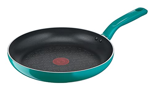 Tefal G80406 Chefclub Bratpfanne 28 cm | Titanium Antihaftversiegelung | Thermo-Signal Temperaturanzeiger | unbedenkliches Kochgeschirr | einfache Reinigung | induktionsgeeignet | grün von Tefal