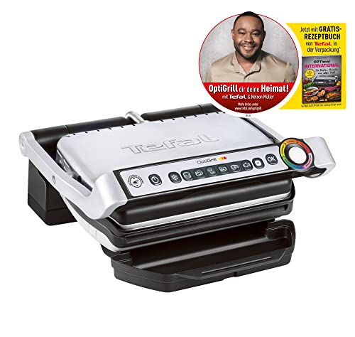 Tefal GC705D OptiGrill Kontaktgrill | inkl. Rezeptbuch | 6 intelligente Programme | passt Temperatur + Grillzyklus ans Grillgut an | spülmaschinenfeste Platten 600 cm² | Edelstahl/Schwarz | 30x20 cm Tefal GC705D OptiGrill Kontaktgrill | inkl. Rezeptbuch | 6 intelligente Programme | passt Temperatur + Grillzyklus ans Grillgut an | spülmaschinenfeste Platten 600 cm² | Edelstahl/Schwarz | 30x20 cm von Tefal