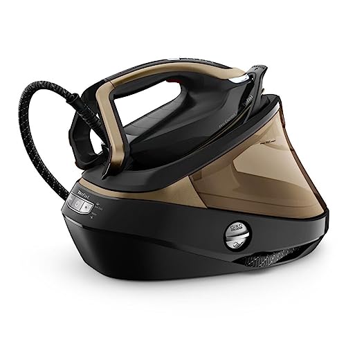 Tefal GV9820 Pro Express Vision Dampfbügelstation | Smart LED-Leuchte am Bügeleisen | leistungsstarker 9-Bar-Druck | 180 g/Min. Dampf | 750 g/Min. extra Dampfstoß | Anti-Kalk System | Schwarz/Braun von Tefal