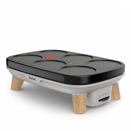 Tefal Gourmet Crêpes-Pfanne mit 2 Platten, 1100 W, Grau von Tefal