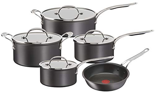 Tefal H9125S44 Jamie Oliver, 5-teiliges Set, harteloxiert, Aluminium, dunkelgrau von Tefal