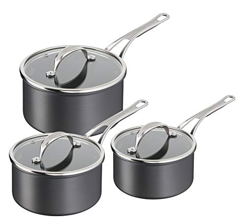 Tefal H912S344 Jamie Oliver, 3-teiliges Set, harteloxiert, Aluminium, Schwarz von Tefal