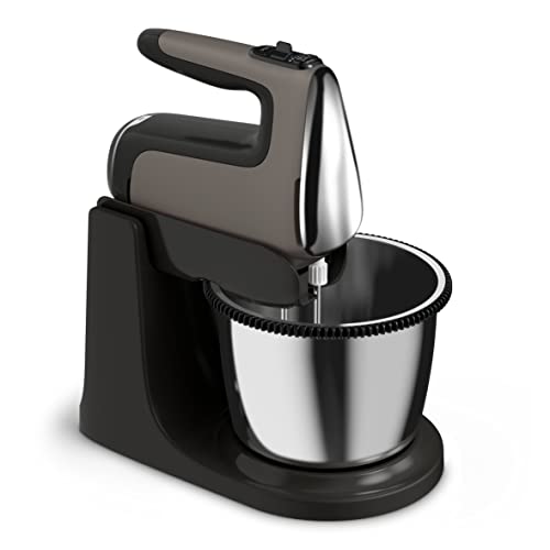 Tefal HT654E38 Powermix Silence Hand Mixer with Pivoting Bowl 2.5 L 600 W Black von Tefal