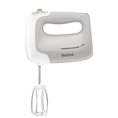 Tefal Handmixer Prep'Mix HT450B | 450 W | 5 Geschwindigkeiten | 2 Schneebesen und 2 Knethaken aus Edelstahl | Ergonomisches Design | Spülmaschinenfestes Zubehör von Tefal