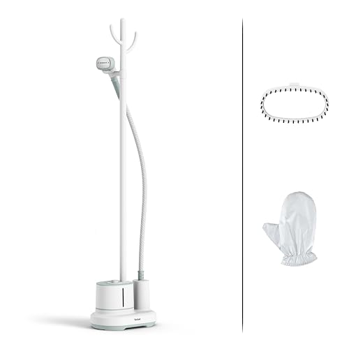 Tefal IT3274 Origin Home Stand-Dampfglätter | 42 g/Min. Dampfleistung | auffrischen und desinfizieren | 3 Dampfstufen | einsatzbereit in 45 Sek. | 1,4 Liter | Weiß/Eukalyptus von Tefal