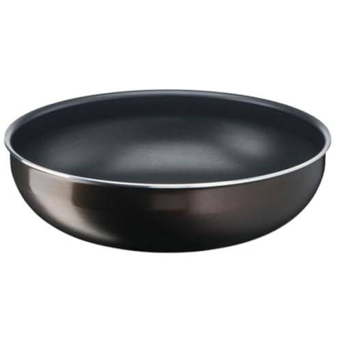 Tefal Ingenio L1507702 Wokpfanne 26 cm, nicht Induktion, Antihaftbeschichtung, stapelbar, spülmaschinengeeignet, Easy Plus L1507702, Schwarz von Tefal