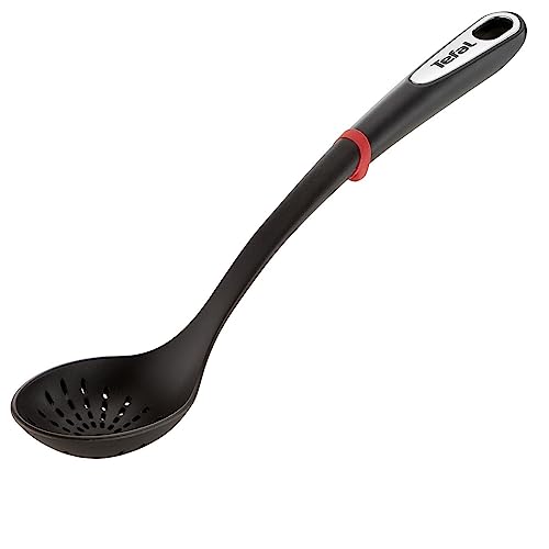 Tefal Ingenio K20603 Gemüselöffel | 40 x 9.2 x 7.36 cm | Kunststoff | Spülmaschinengeeignet | Ideal zum schnellen Abtropfen und Servieren | schwarz / rot von Tefal