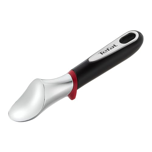 Tefal Ingenio K20722 Eisportionierer | Ideal zum einfachen Portionieren von Eiscreme | Kunststoff | Schwarz/Rot | Öse zum Aufhängen | Spülmaschinenfest, 25.5 x 4.7 x 5.5 cm von Tefal