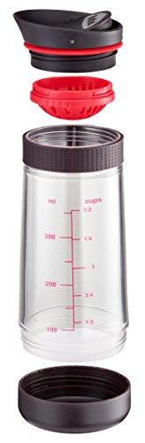 Tefal Ingenio K20730 Dressing Mixer | Durchmesser:19 cm | Material: Kunststoff | Leicht zu reinigen | Spülmaschinengeeignet | Farbe: Rot / Schwarz / Transparent von Tefal