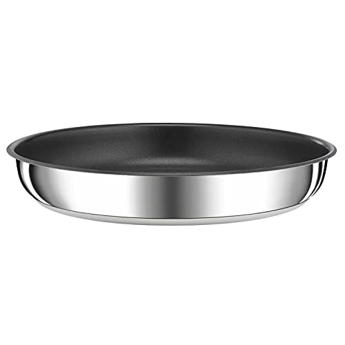 Tefal Ingenio Preference Bratpfanne, 22 cm, stapelbar, Edelstahl, Antihaftbeschichtung, Induktion, Vielseitig, platzsparend, Temperaturanzeige, L9730302 von TEFAL