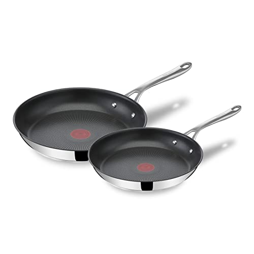 Jamie Oliver by Tefal Cook's Direct On Pfannen-Set 24/28 cm, Antihaft, Induktionstauglich, Backofenfest, Edelstahl, Genieteter Griff, E304S244 Jamie Oliver by Tefal Cook's Direct On Pfannen-Set 24/28 cm, Antihaft, Induktionstauglich, Backofenfest, Edelstahl, Genieteter Griff, E304S244 von Tefal