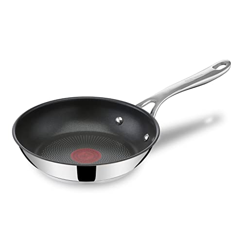 Tefal Jamie Oliver Cook's Direct On Bratpfanne 20 cm, Pfanne Induktion, Antihaft, backofenfest, Edelstahlpfanne, für alle Herdarten geeignet, genieteter Griff, E3040244 von Tefal