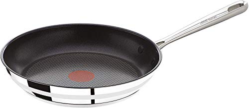 Tefal Jamie Oliver Pfanne, Bratpfanne, 20 cm, alle Herdarten, integrierter Temperaturanzeiger, Antihaft-Versiegelung, Edelstahl von Tefal