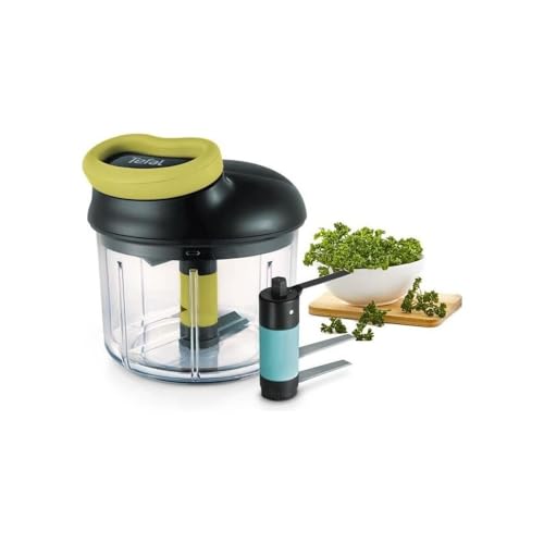 Tefal K1321224 Handschere 5 Seconds Engineering, Lame Glace Lace Pilée, Schwarz, Grün, Transparent, 900 ml von Tefal