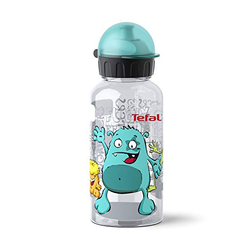 Tefal K3170214 Drink2go Tritan Trinkflasche Monster 0,4L Automatische Schließfunktion 100% Auslauffrei BPA-frei von Tefal
