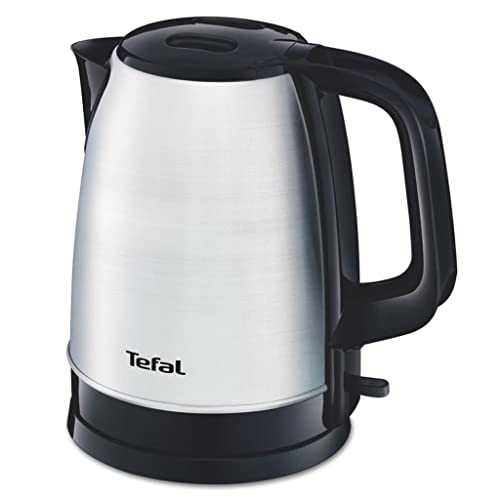 Tefal Wasserkocher KI150D | 1,7 Liter | 2400 Watt | Kabellos | 360° Sockel | Herausnehmbarer Antikalkfilter | Edelstahl/ Schwarz von Tefal