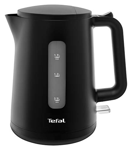 Tefal KO2008 Wasserkocher Principio Select | 2400 Watt | 1,7L Wassertank | Automatischer Ein-/Ausschalter | Antikalk-Filter | schwarz Matt von Tefal