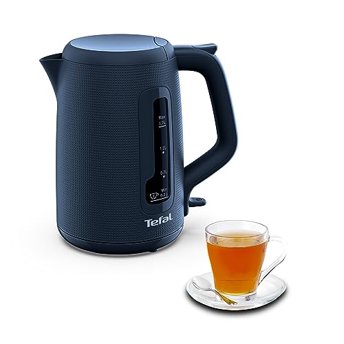 Tefal KO2M04 Morning Wasserkocher | elegantes Design | 1,7 l Fassungsvermögen | große Einfüllöffnung | breiter Ausguss mit Metall-Filter | abgedecktes Heizelement | Wanted Blue von Tefal