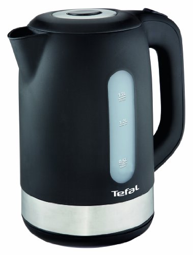 Tefal KO3308 Kunststoff - Edelstahl Wasserkocher | Anti-Kalk Filter | 2.400 Watt | Assistierende Deckelöffnung | 1.7 L | schwarz von Tefal