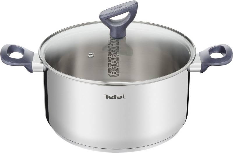 Tefal Kochtopf Daily Cook, Edelstahl, Edelstahl-Topf mit stehendem Deckel,Ausgießer,alle Herdarten,Induktion von Tefal